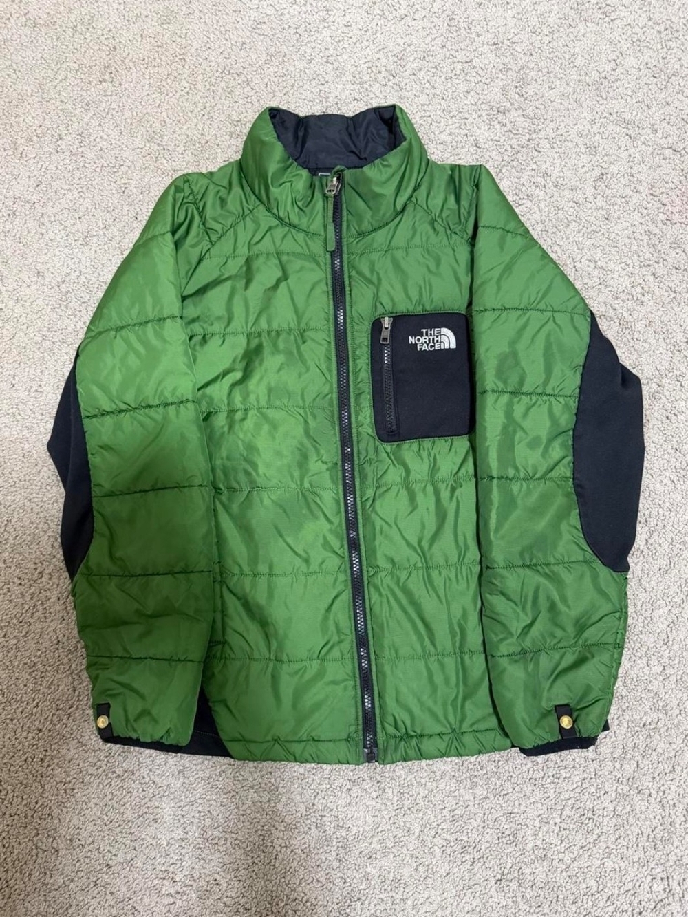 The North Face Green & Black Kids Puffer Jacket